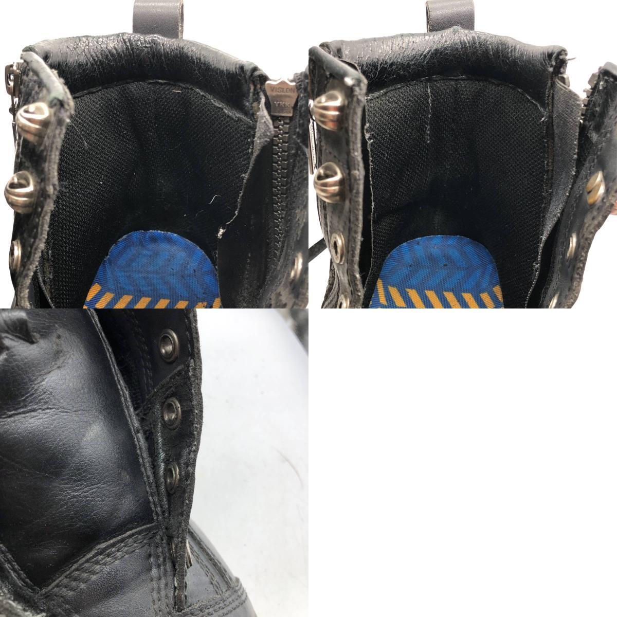  б/у одежда Milwaukee толщина низ боковой Zip мотоцикл ботинки 10.5D мужской 28.5cm соответствует /saa014053