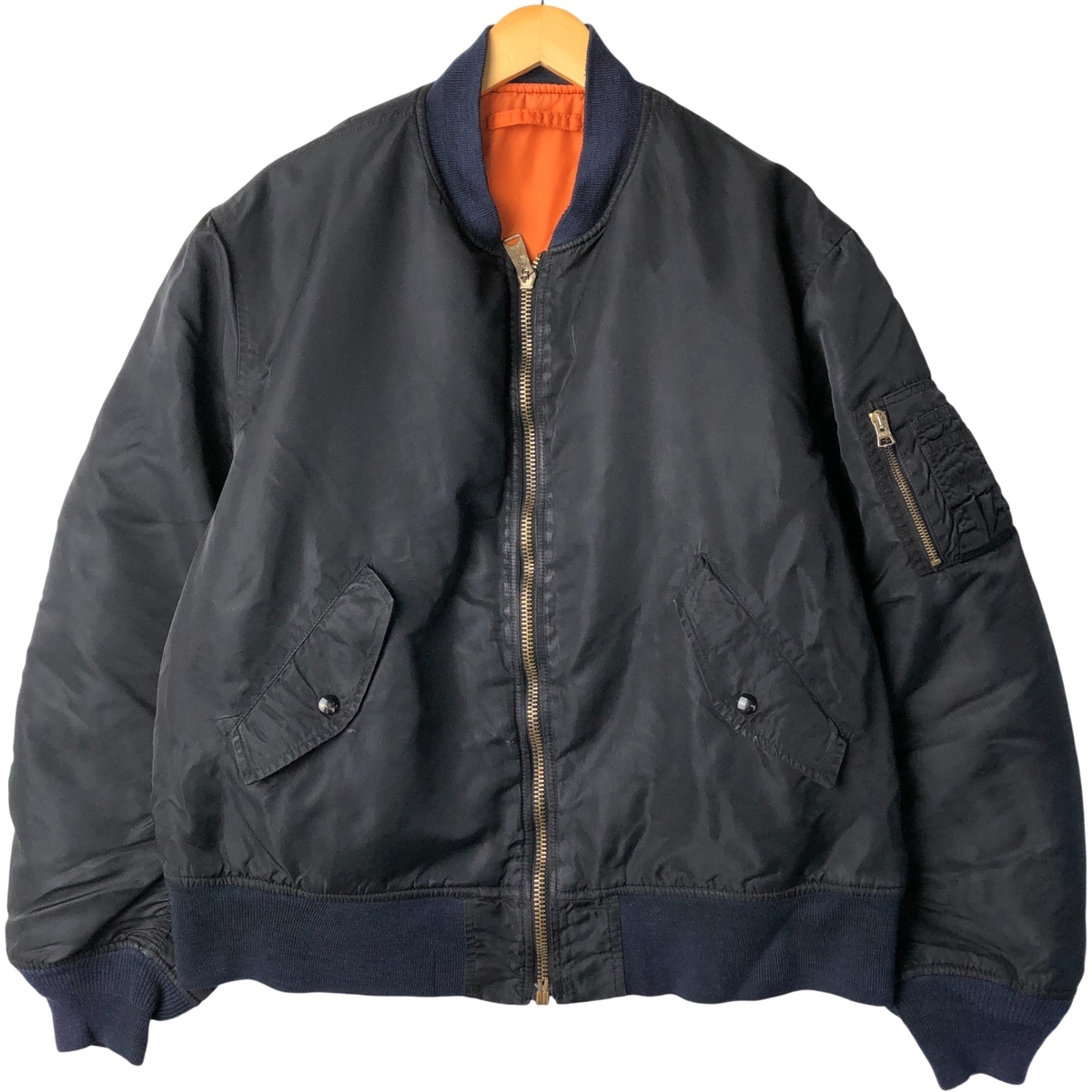 古着 90年代 民間品 アルファ ALPHA MA-1タイプ ミリタリー フライトジャケット メンズXXL相当 ヴィンテージ /eaa589373_画像1