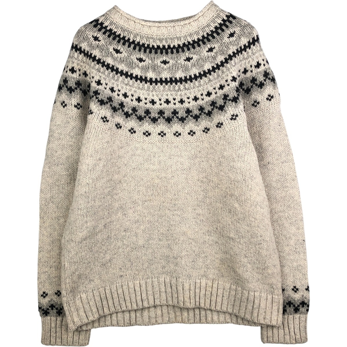 古着 90~00年代 エルエルビーン L.L.Bean 総柄 ロールネック ノルディックセーター メンズM相当 /eaa594622_画像1