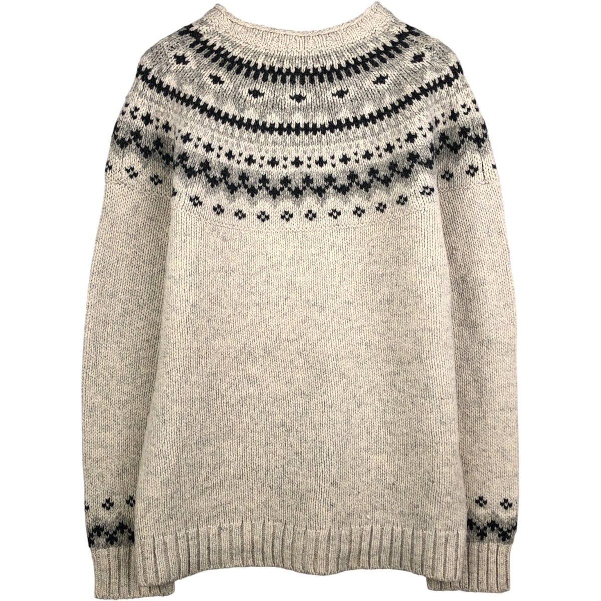 古着 90~00年代 エルエルビーン L.L.Bean 総柄 ロールネック ノルディックセーター メンズM相当 /eaa594622_画像2
