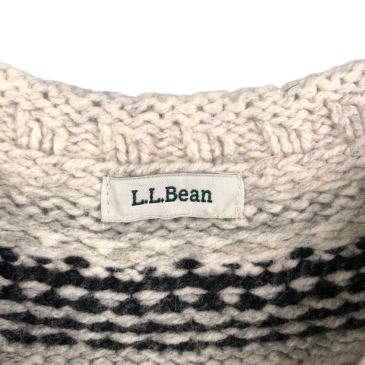 古着 90~00年代 エルエルビーン L.L.Bean 総柄 ロールネック ノルディックセーター メンズM相当 /eaa594622_画像3