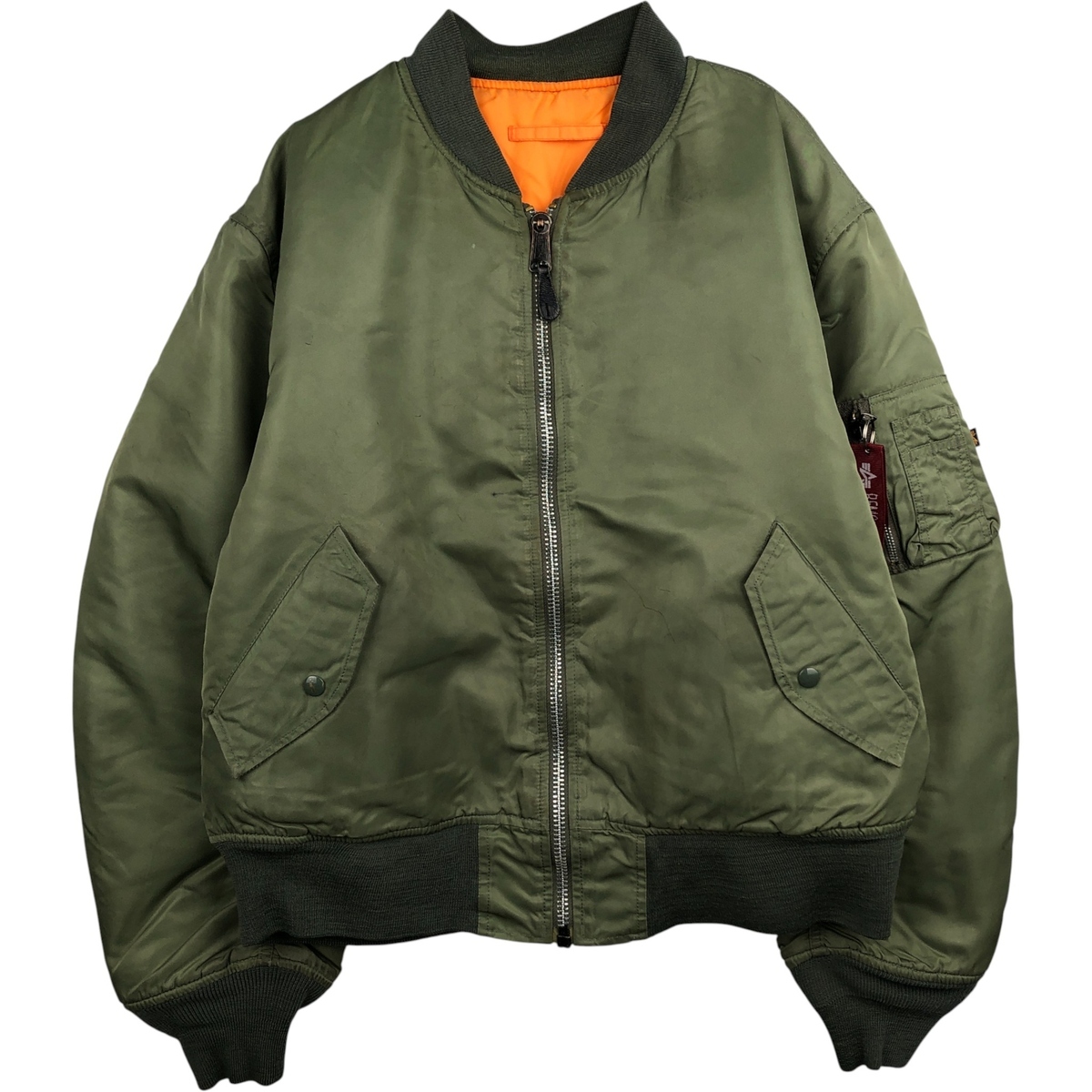 古着 民間品 アルファ ALPHA MA-1タイプ ミリタリー フライトジャケット メンズXL相当 /eaa591933_画像1