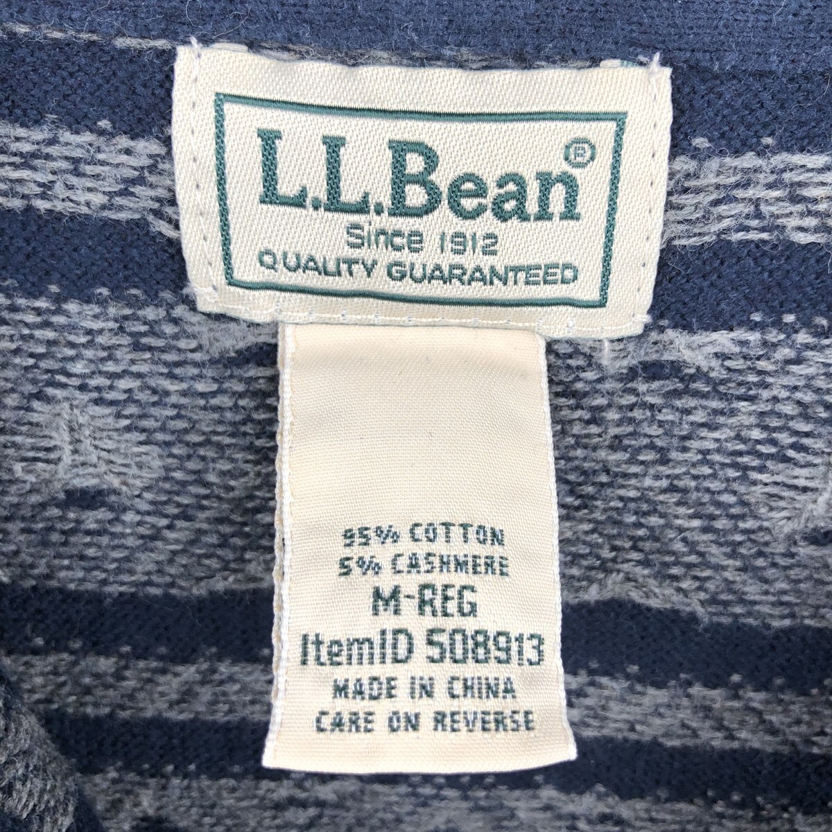 古着 90~00年代 エルエルビーン L.L.Bean 総柄 コットンニットハーフジップセーター メンズM相当 ヴィンテージ /eaa472740_画像3
