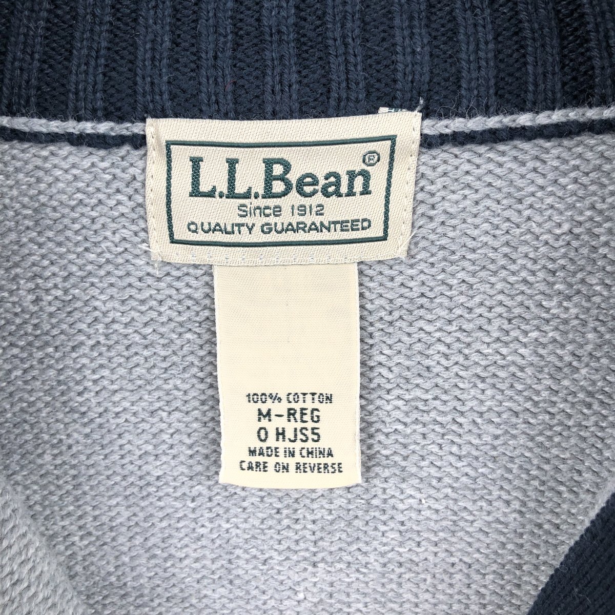 古着 90~00年代 エルエルビーン L.L.Bean コットンニットハーフジップセーター メンズM相当 ヴィンテージ /eaa492578_画像3