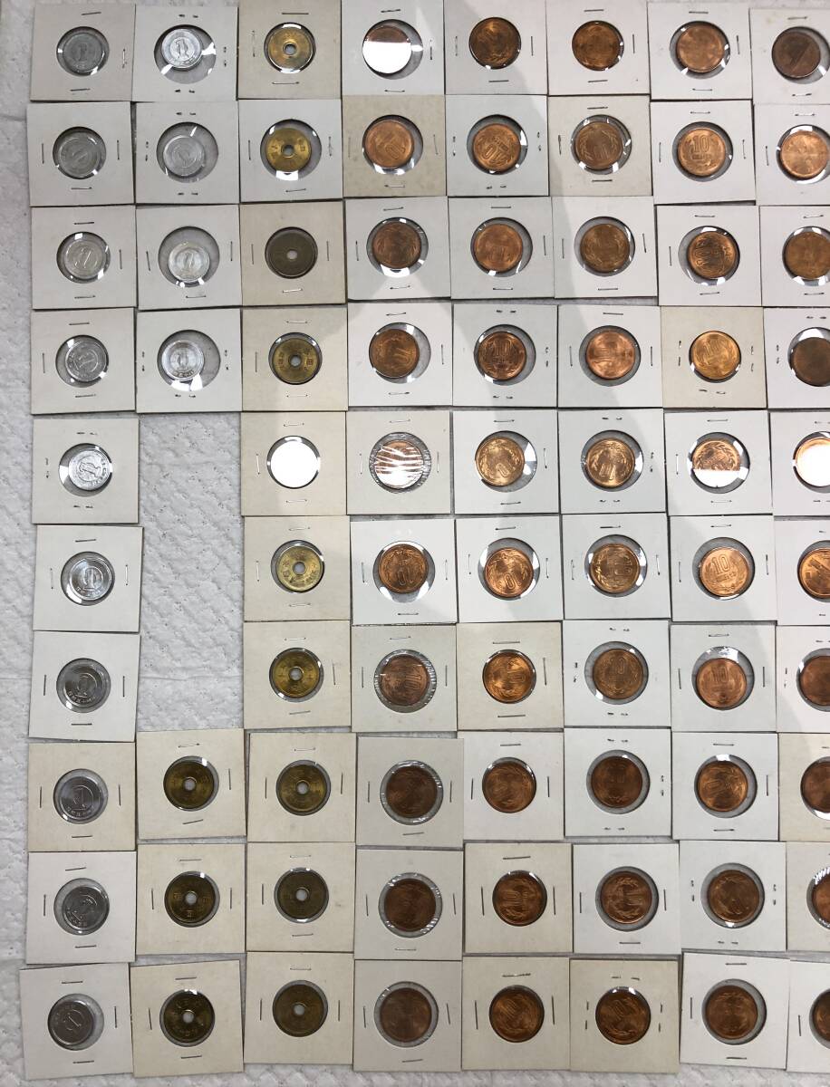 ☆コインホルダー入 142枚 現行 1円/5円/10円/50円/100円 日本 硬貨 貨幣 コイン 昭和 未使用 含む コレクション おまとめ _画像8