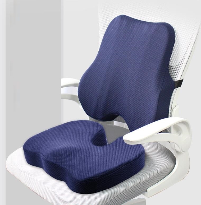  新入荷新品 座布団2点セット 背もたれクッション運転 腰痛対策 低反発 オフィス 背当てクッション 骨盤クッション 厚め お色選択可_画像4