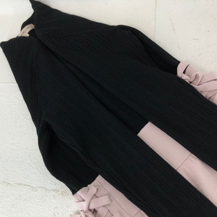 Apuweiser-riche アプワイザーリッシェ サイドUP ニットワンピース SIZE: 2 ピンク/ブラック LH632025100204_画像4