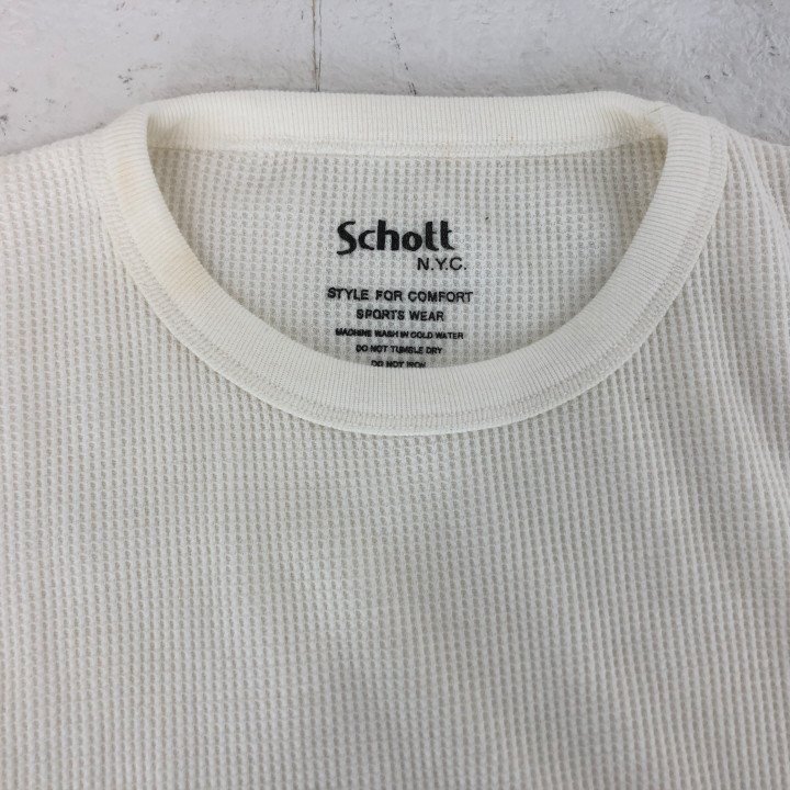 Schott ショット THERMAL L/S T サーマル ロングスリーブTシャツ サーマル ロンT インナー SIZE: L ホワイト MH632025100205_画像3