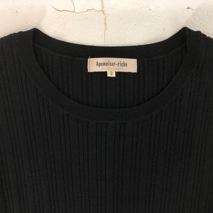 Apuweiser-riche アプワイザーリッシェ サイドUP ニットワンピース SIZE: 2 ピンク/ブラック LH632025100204_画像3