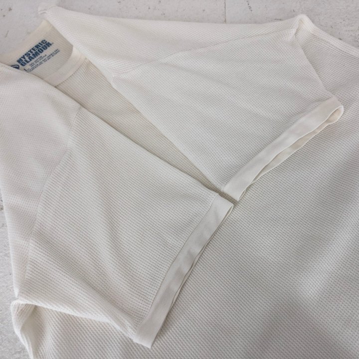 HYSTERIC GLAMOUR Hysteric Glamour вафля вырез лодочкой короткий рукав карман футболка pokeT SIZE: L белый MH632025102702