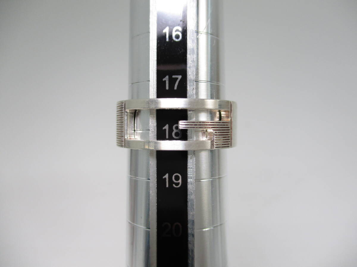 2510M1818 GUCCI グッチ Gリング 重量約8.7g サイズ19 Ag925刻印有 箱付_画像7