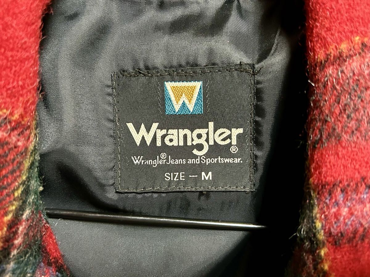 Wrangler ラングラー ジャケット チェック柄 W-38 メンズ M相当 ヴィンテージ CPO ジャケット レッド グリーン_画像2