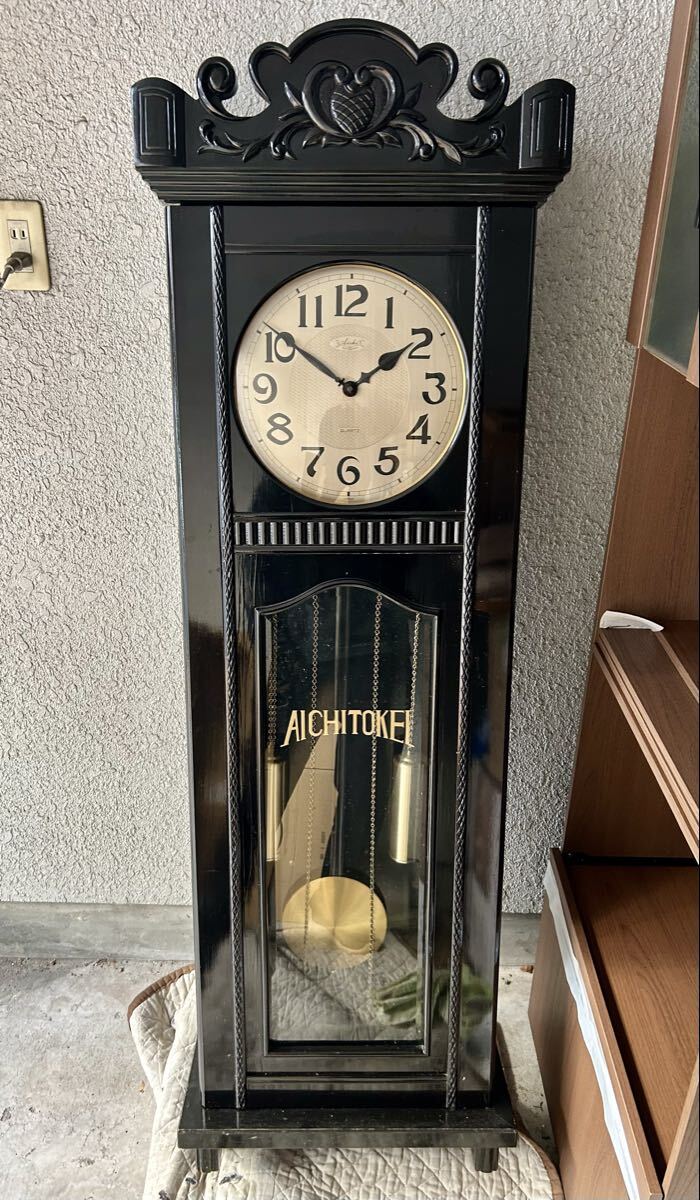AICHITOKEI 愛知時計電機 E90BCD 大型 柱時計 昭和レトロ アンティーク 高さ168cm×奥行22cm×幅51cm(約) ジャンク_画像1