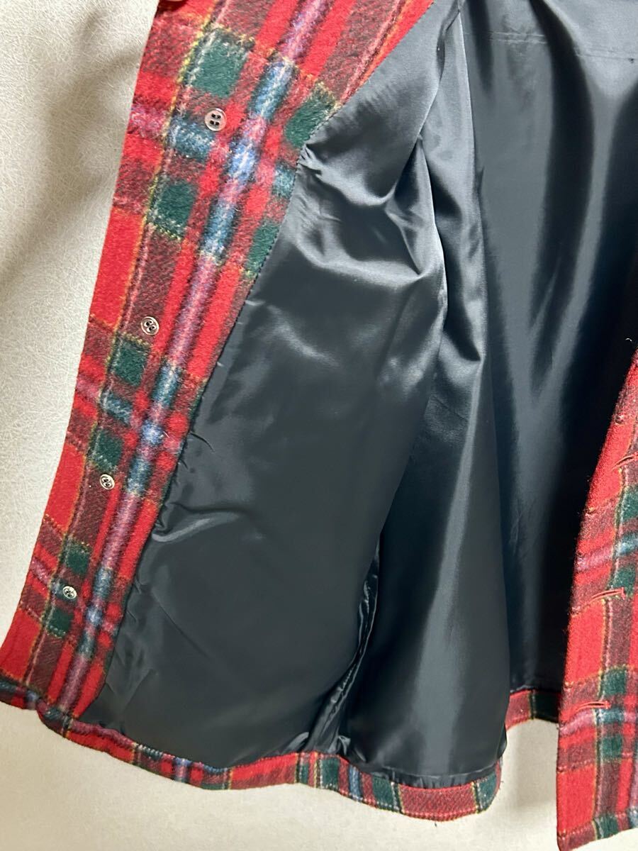 Wrangler ラングラー ジャケット チェック柄 W-38 メンズ M相当 ヴィンテージ CPO ジャケット レッド グリーン_画像7
