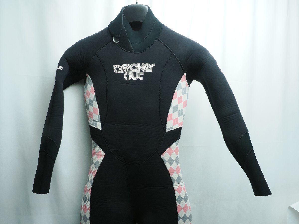BREAKER OUT ウエットスーツ 5mm レディース 168cm/58kg 40-50DIVE 素材:表ジャージ/裏起毛 背中防水ファスナー付 [3F-64907]_画像3