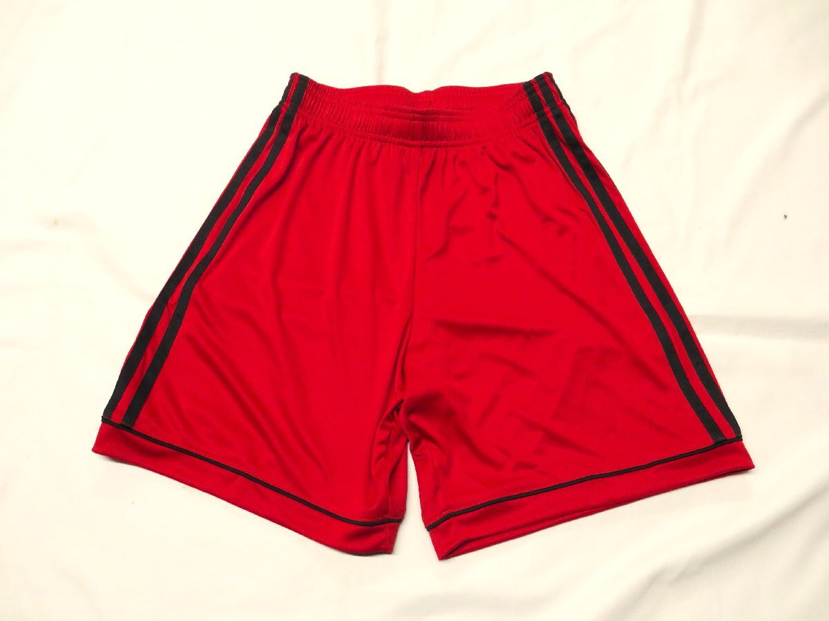 【未使用】adidas/アディダス SQUADRA17 ショーツ (CF0394)　Oサイズ　レッド×ブラック　サッカー ゲームパンツ_画像3