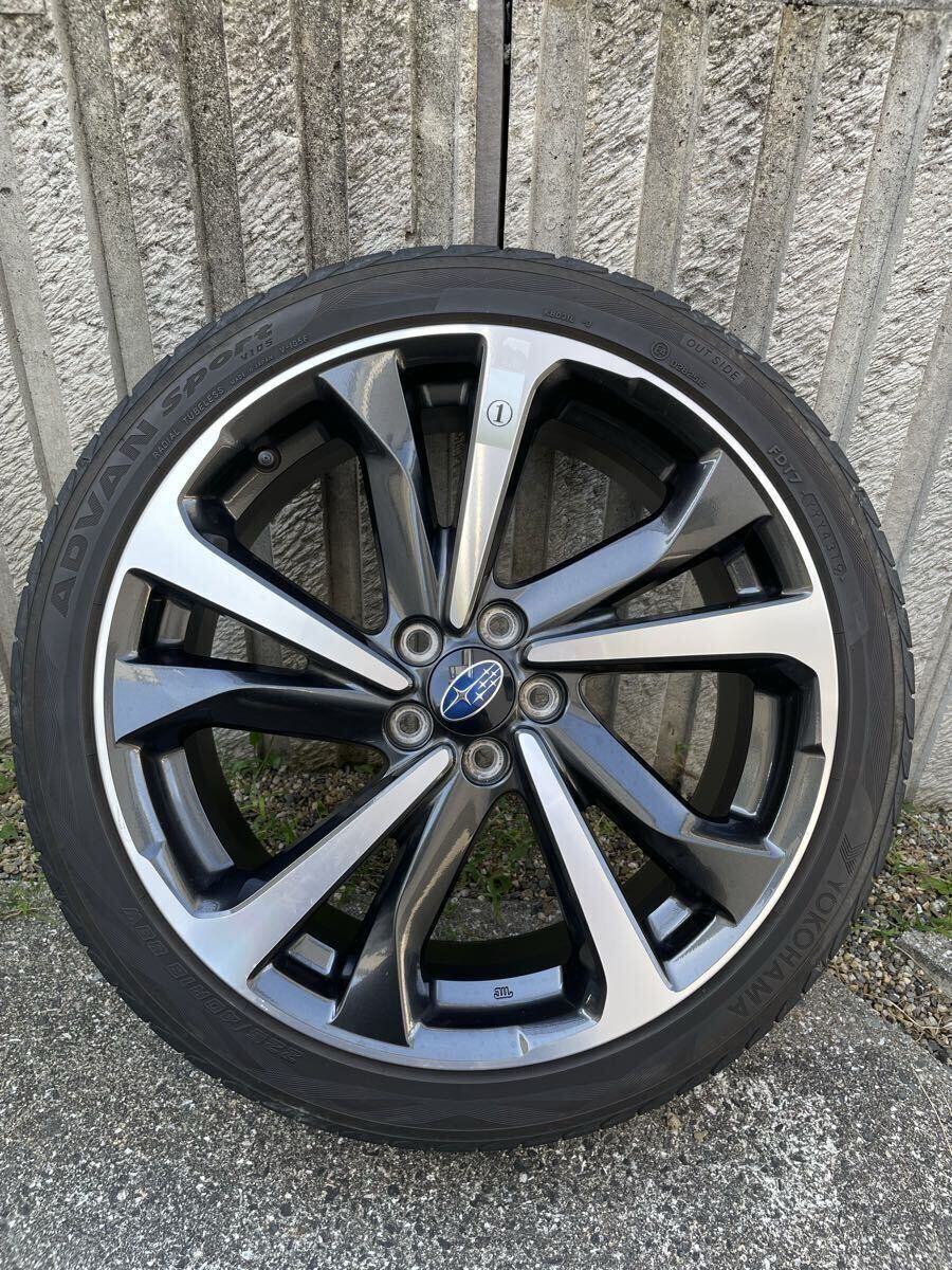 【着払い】スバル インプレッサG4 純正ホイール18インチ 7.5J+55 100/5H タイヤ付き インプレッサスポーツ/BRZ 等_画像2