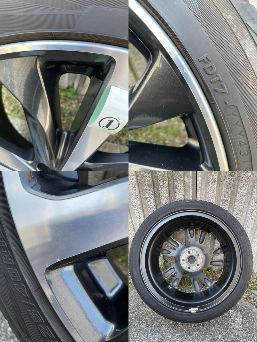 【着払い】スバル インプレッサG4 純正ホイール18インチ 7.5J+55 100/5H タイヤ付き インプレッサスポーツ/BRZ 等_画像3