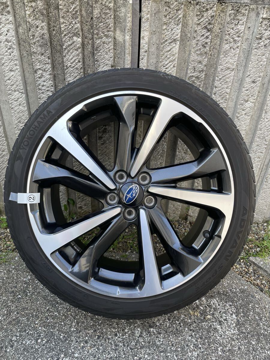 【着払い】スバル インプレッサG4 純正ホイール18インチ 7.5J+55 100/5H タイヤ付き インプレッサスポーツ/BRZ 等_画像4