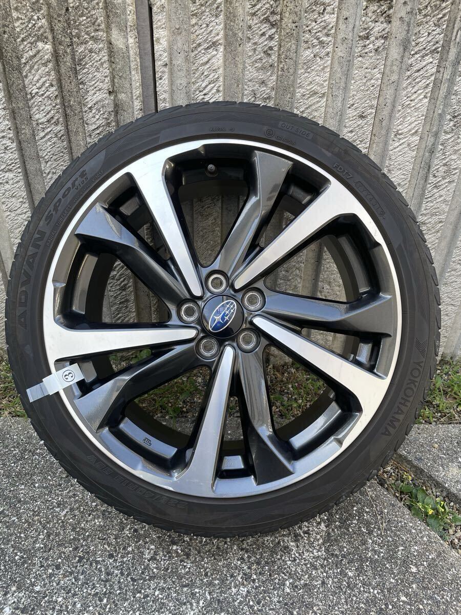 【着払い】スバル インプレッサG4 純正ホイール18インチ 7.5J+55 100/5H タイヤ付き インプレッサスポーツ/BRZ 等_画像6