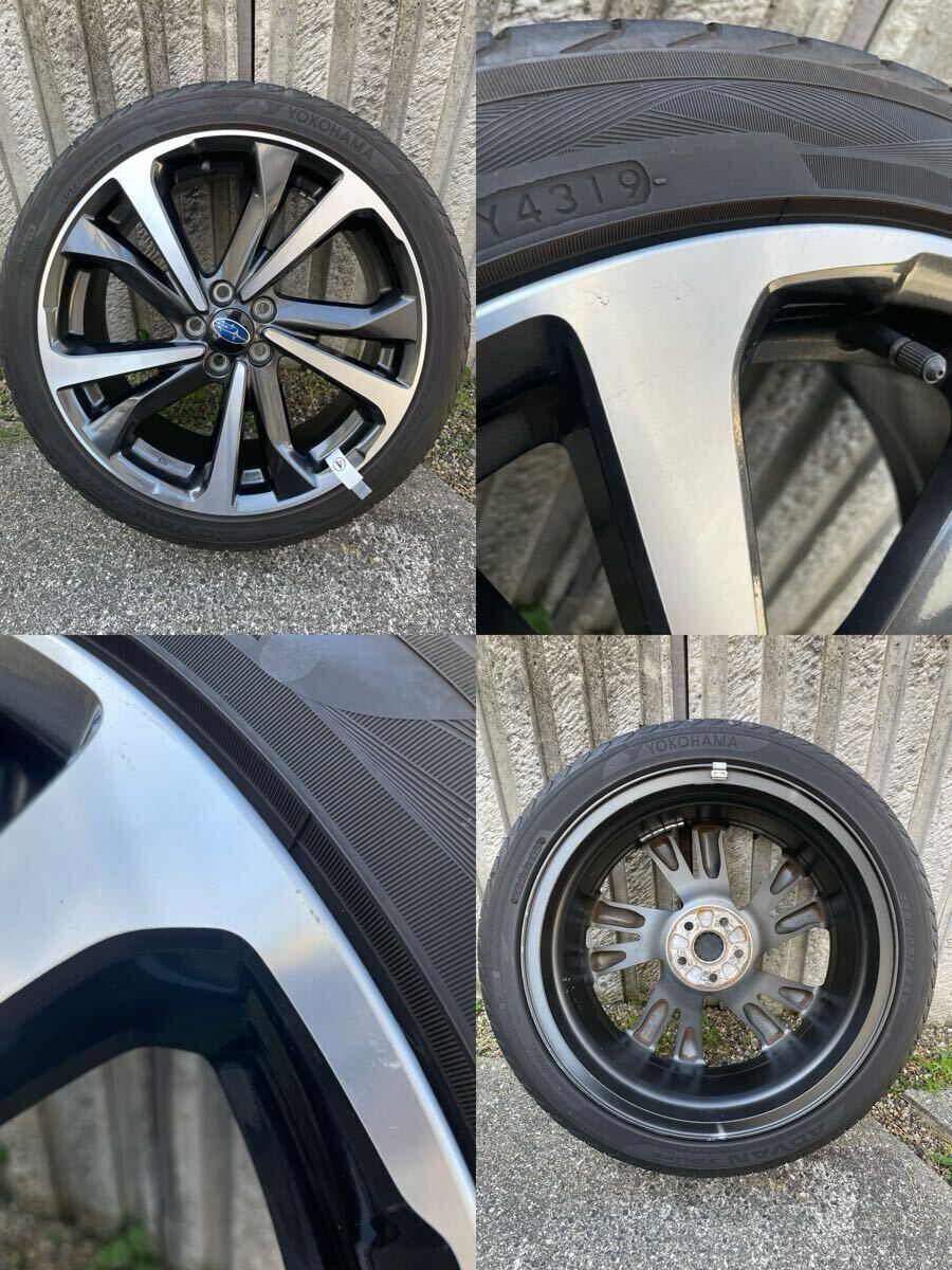 【着払い】スバル インプレッサG4 純正ホイール18インチ 7.5J+55 100/5H タイヤ付き インプレッサスポーツ/BRZ 等_画像9