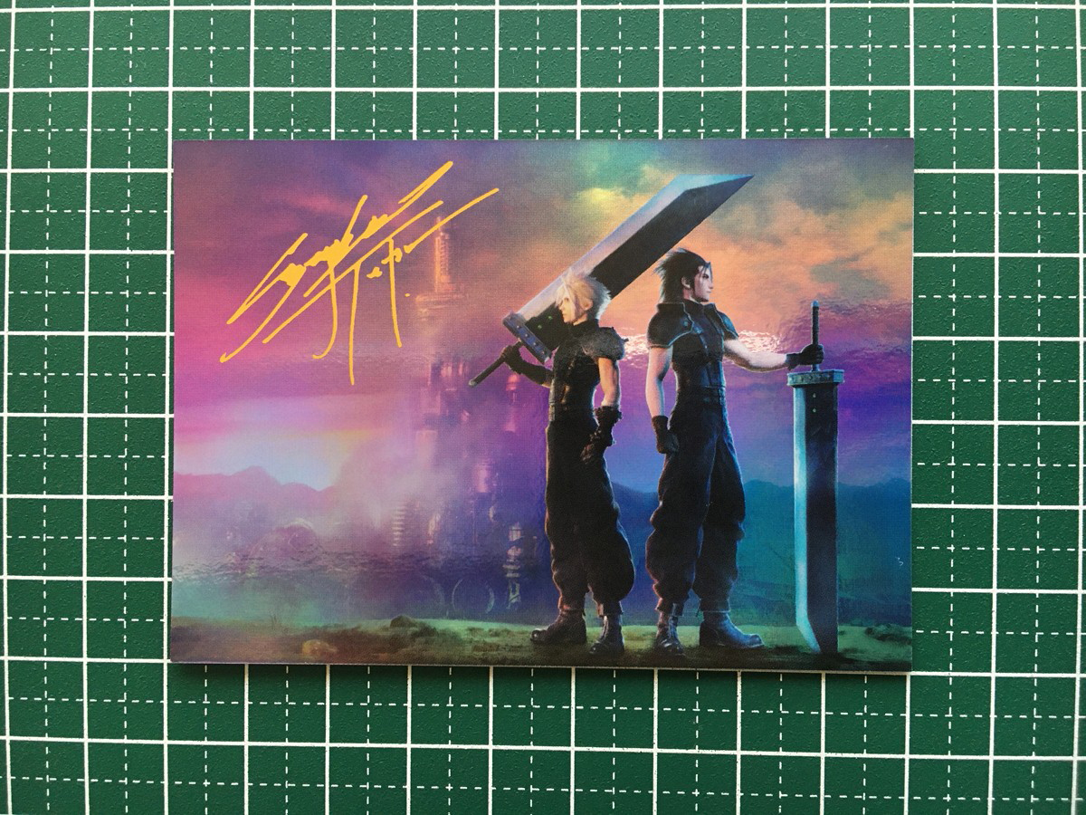 ★ファイナルファンタジーVII アニバーサリーアートミュージアム Vol.2 #2-102 EVER CRISIS キービジュアル 金箔サイン シークレット★_画像1