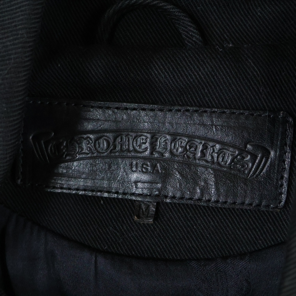 CHROME HEARTS クロムハーツ HUNTING JACKET ハンティングジャケット ホースシューボタン クラシック デニムジャケット ブラック_画像7