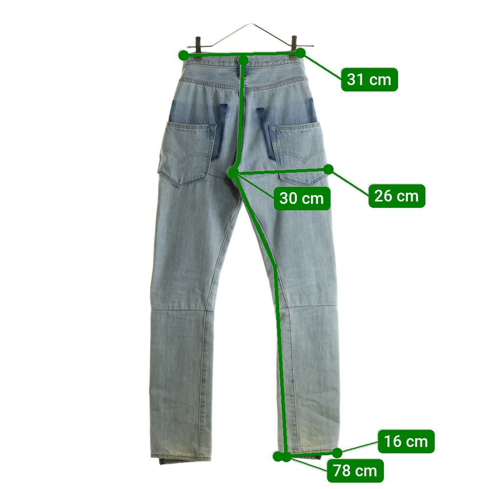VETEMENTS ヴェトモン ×LEVIS リーバイス スリムストレート デニムパンツ ジーンズ インディゴ_画像9