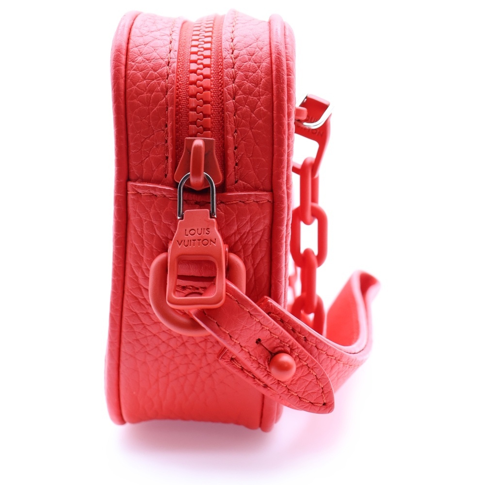 LOUIS VUITTON ルイヴィトン モノグラムアンプラント ポシェットヴォルガ ミニバッグ レッド トリヨンレザー M53555_画像3