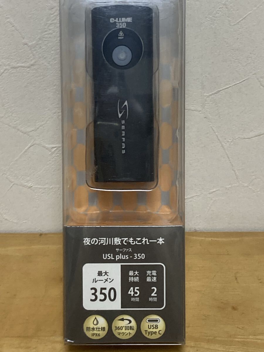 未使用☆サーファス SERFAS 自転車用 LEDヘッドライト USL plus-350 USB アルミボディ 防水 サイクリング ツーリング セーフティライト_画像4