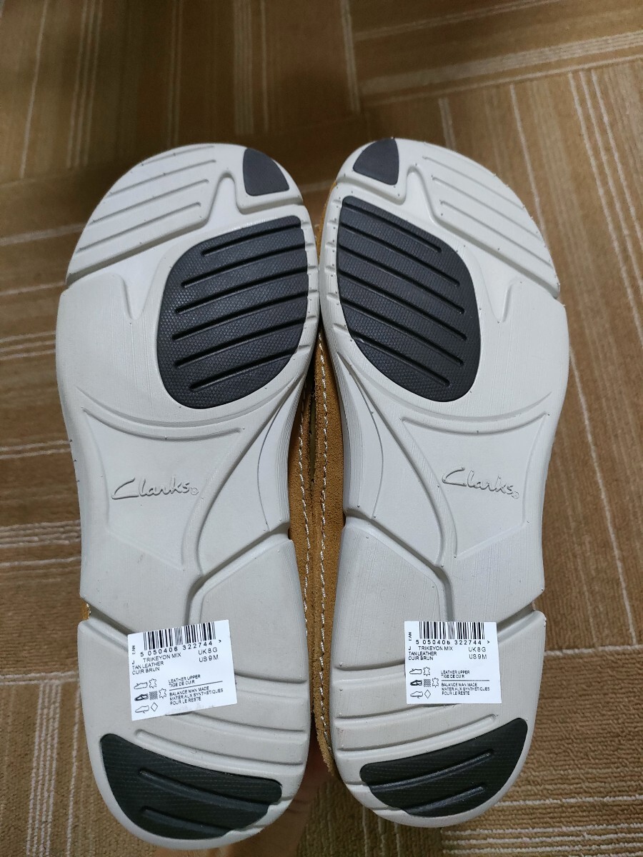サイズ：UK 8　未使用品　Clarks クラークス TRIGENIC レザー シューズ スニーカー 本革 靴_画像7