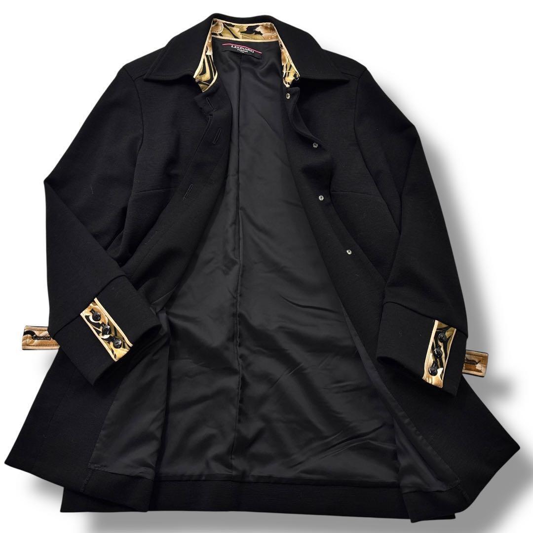 【極美品】LEONARD レオナール ジャケット コート チェスター ウール 黒_画像7