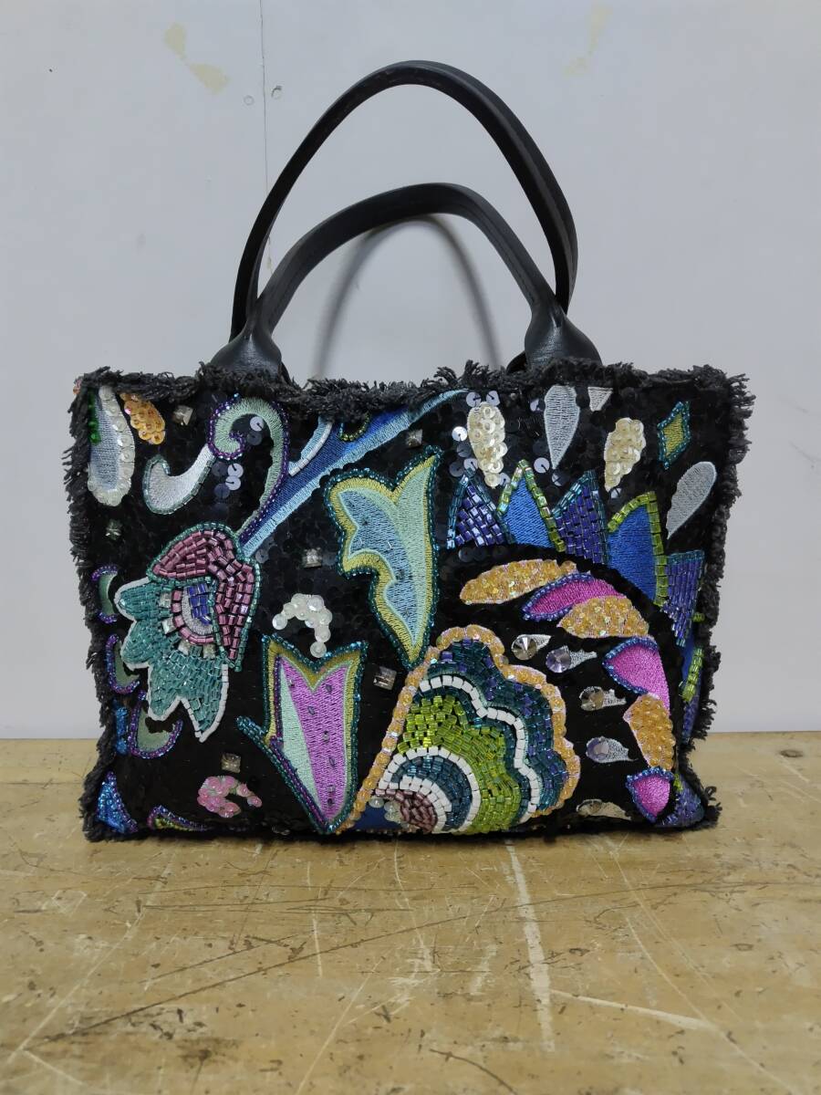 EPOCA スパンコール ハンドバッグ_画像1