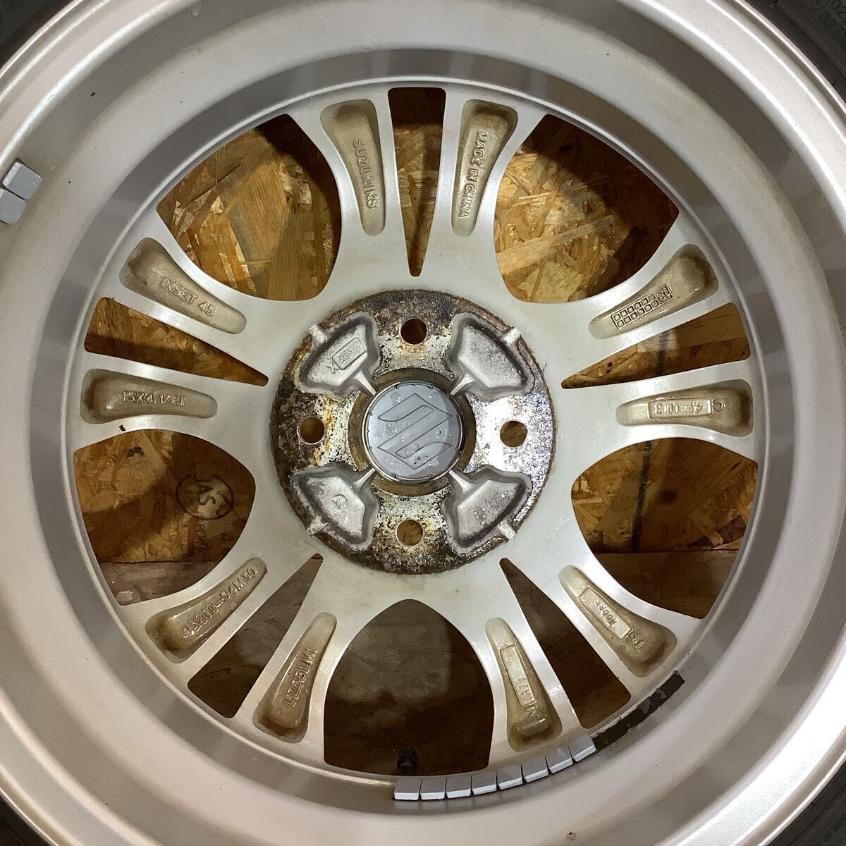 スズキ ソリオ 純正 15×4.5J +45 100/4H ROADSTONE EUROVIS HP02 165/60R15 夏 2022年製 4本セット 2本8.5分山 2本8分山 _画像9