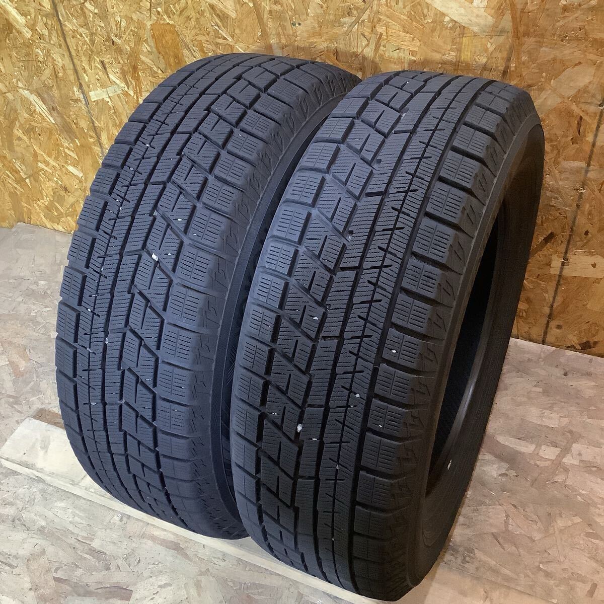 YOKOHAMA iceGUARD iG60 ヨコハマ 215/60R16 スタッドレス 2022年製 2本セット 7.5〜8分山 ノア ヴォクシー ライズ ロッキー _画像1
