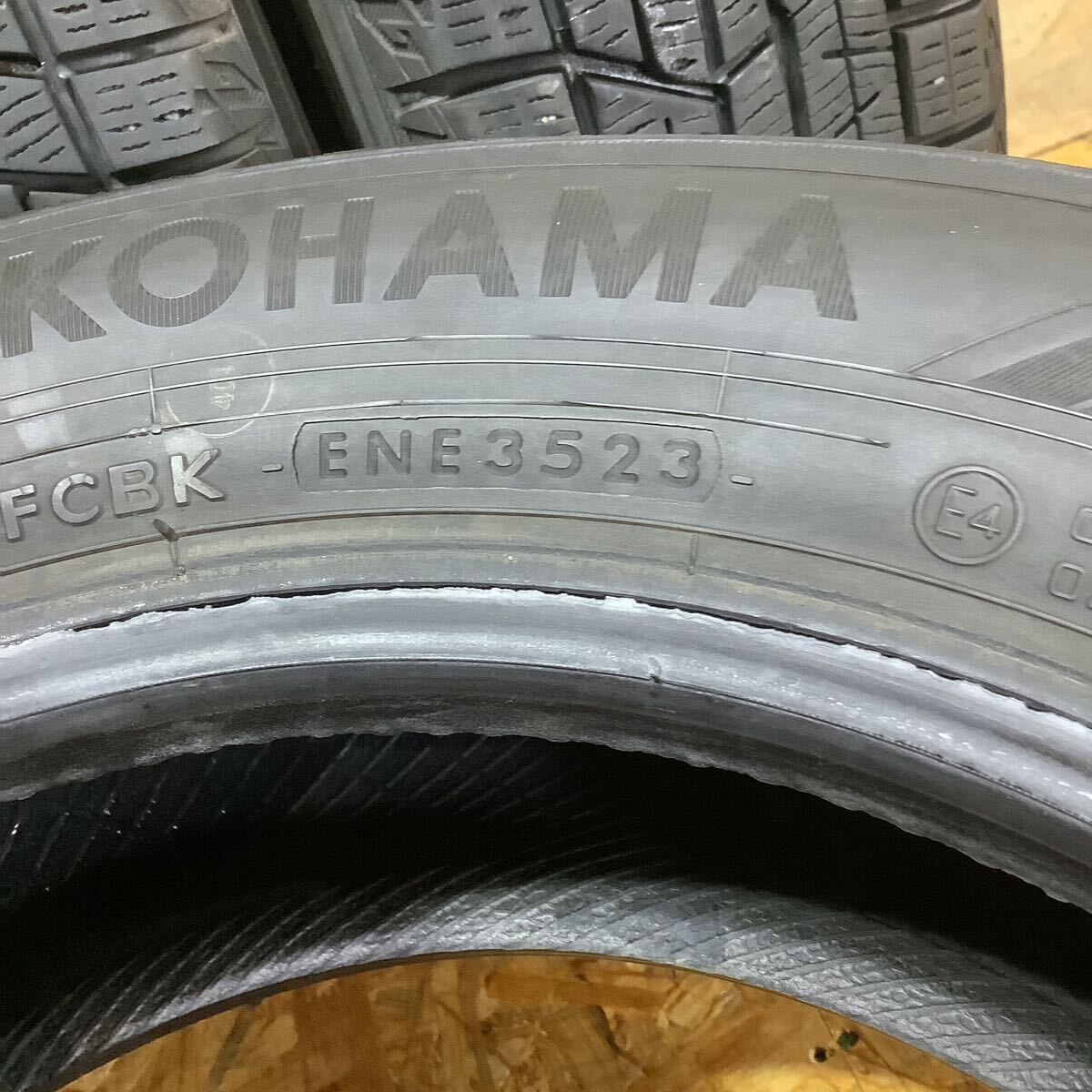 YOKOHAMA iceGUARD iG60 ヨコハマ 155/70R13 スタッドレス 2023年製 4本セット 7分山 マーチ バモス エブリィワゴン _画像7