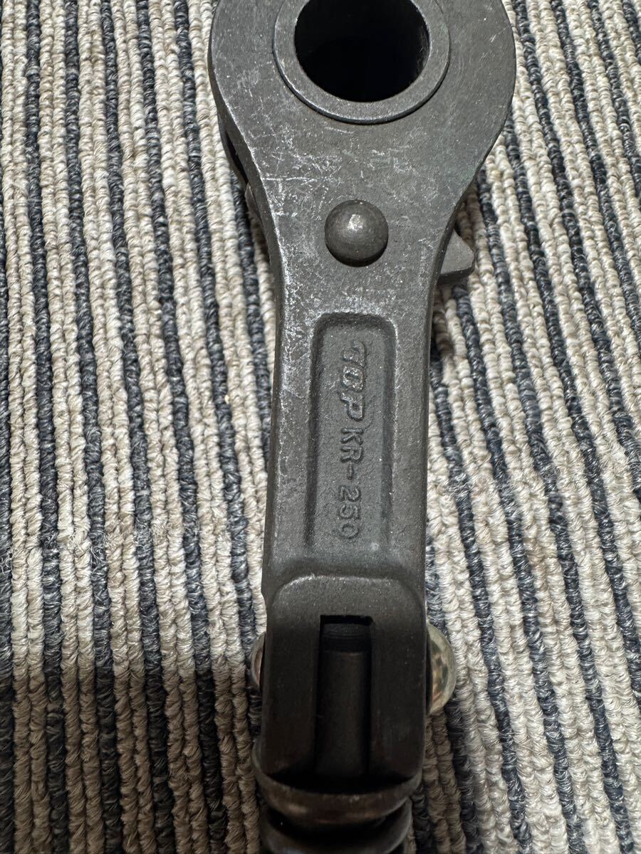  TOP トップ 仮枠 ラチェット ハンドル [KR-250] 長期保管品 現状 _画像3