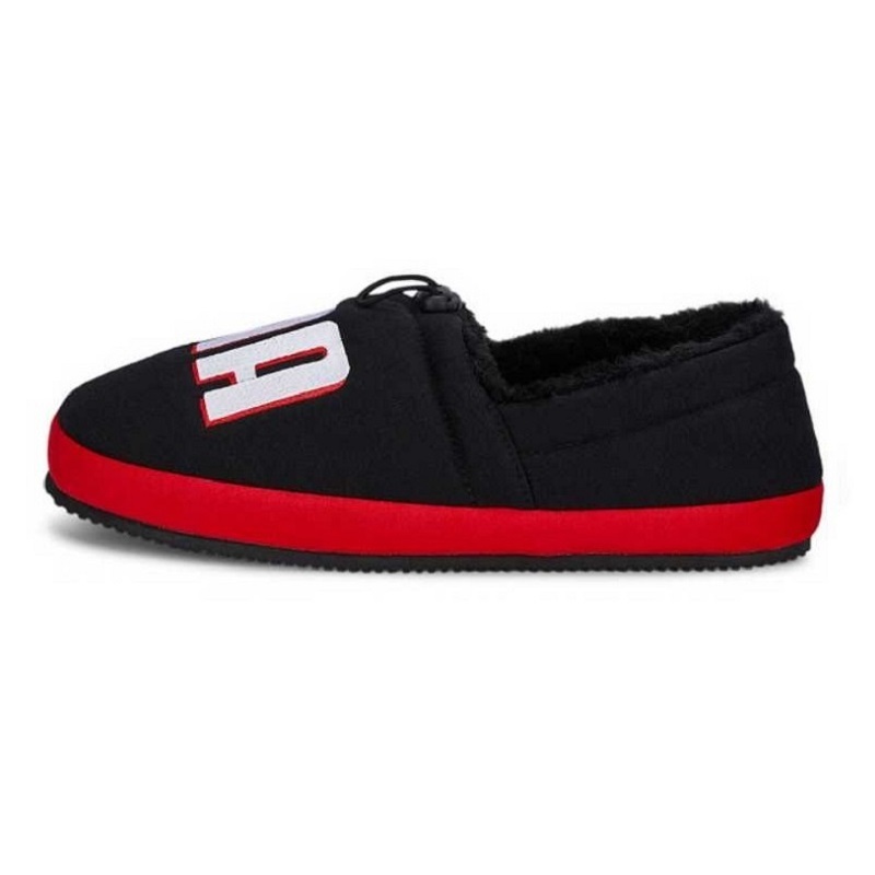 プーマ 25cm タフ モック ロゴ ブラック ホワイト Tuff Mocc Logo ファー スリッポン スリッパ_画像3