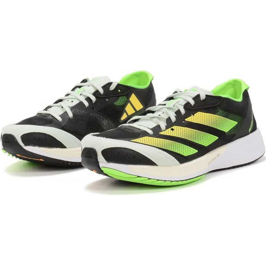 アディダス 24.5cm アディゼロ ジャパン 7 Ｗ 定価15400円 ブラック ソーラーグリーン ADIZERO JAPAN レディース ランニング_画像1
