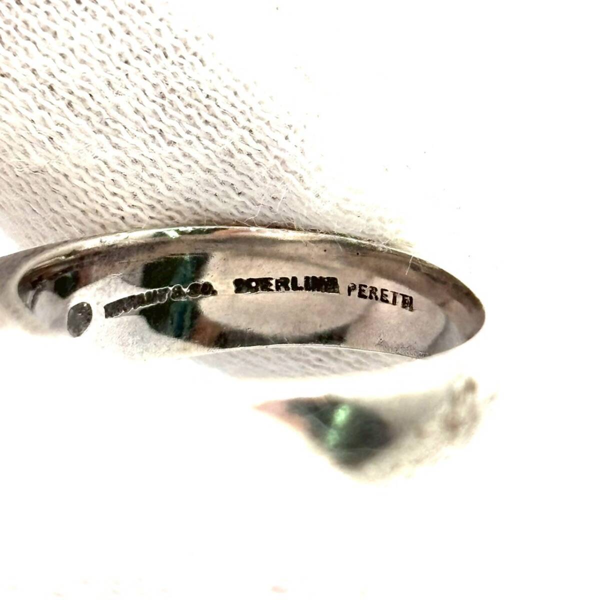 TIFFANY&Co. リング シグネット カーブド ハート 約4.4g ITCTEQ18IVOT F41_画像6