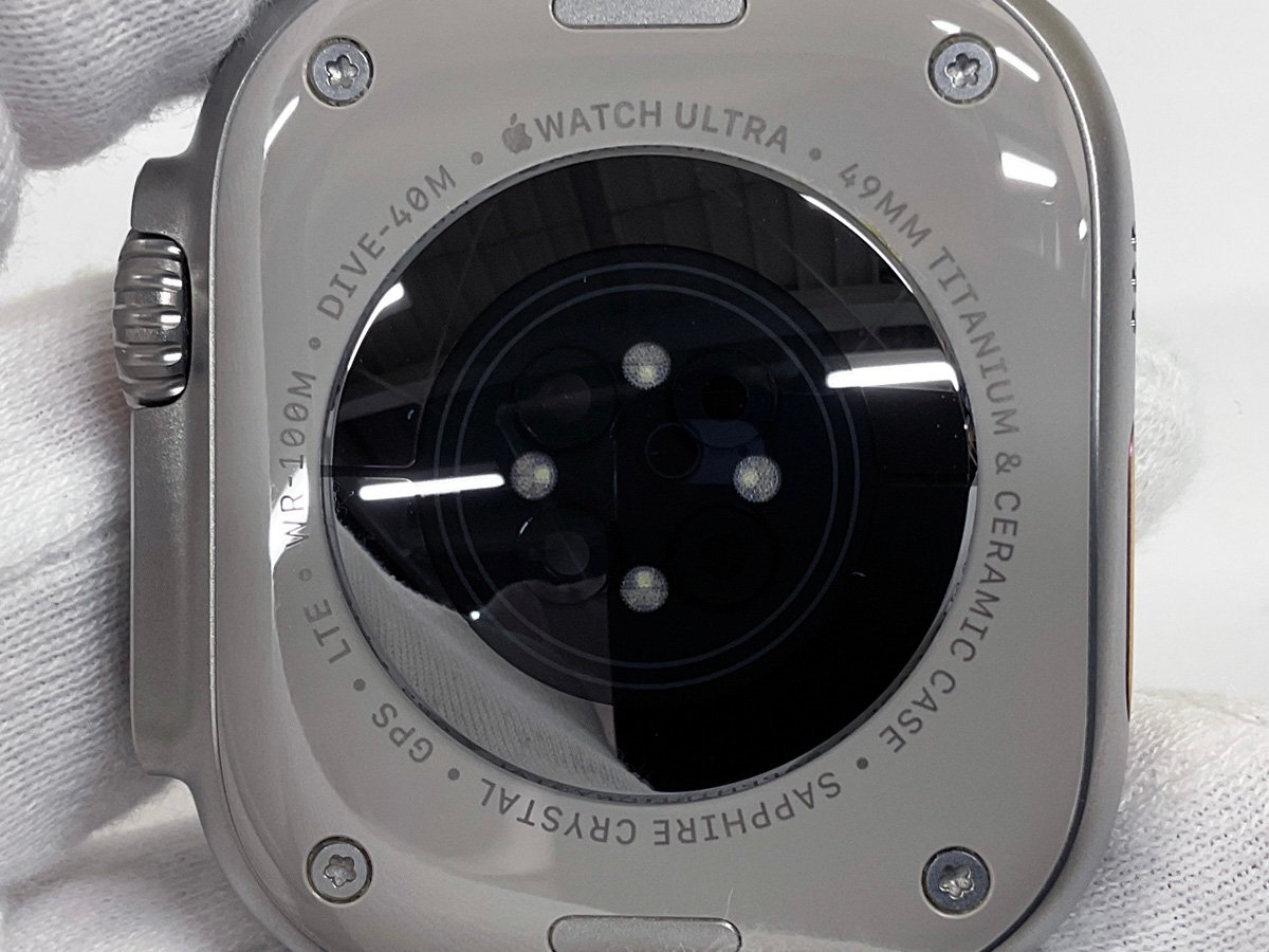 1円～ Apple Watch Ultra 49mm GPS＋Cellular MQFK3J/A A2684 アップルウォッチ ウルトラ チタニウムケース ミッドナイトオーシャンバンド_画像4