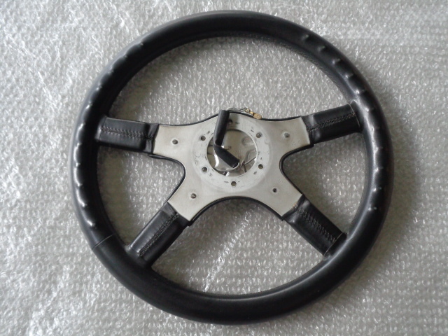 稀少!三菱純正オプション イタルボランテ コルサ レザーステアリング ランエボ パジェロ デリカ ギャラン ラリーアート JDM MITUBISHI _画像2
