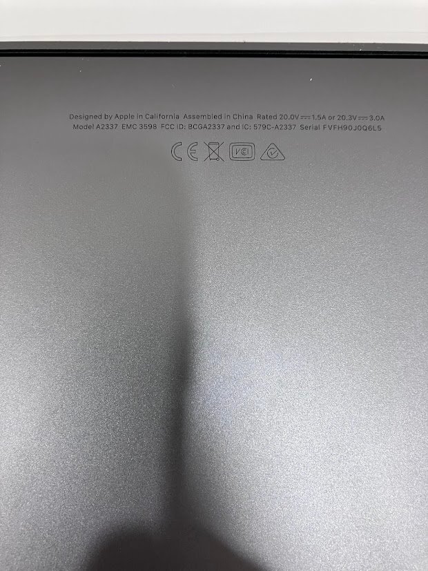 【W83699】Macbook Air/M1/512GB/A2337/不具合あり_画像2
