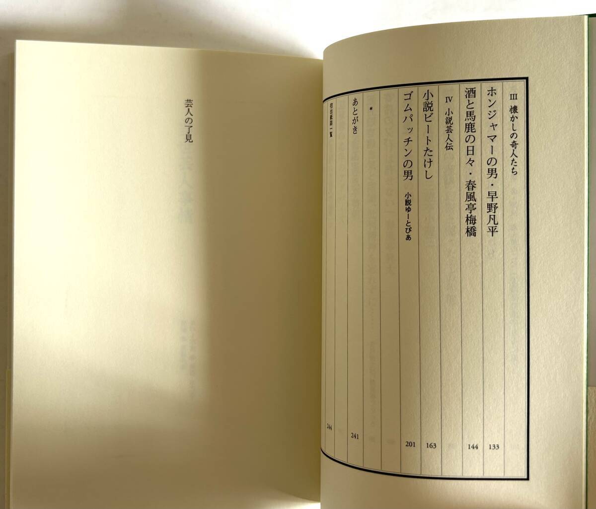 【単行本】吉川潮「芸人の了見」河出書房新社 2004年 初版 帯付き★春風亭小朝 立川志の輔 春風亭昇太 山藤章二 早野凡平 ビートたけし_画像5