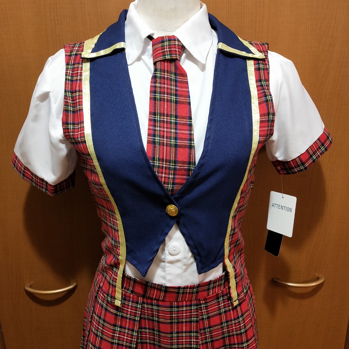 新品 学生服風 コスプレ 4点セット タグ付き 制服 プリーツスカート_画像5