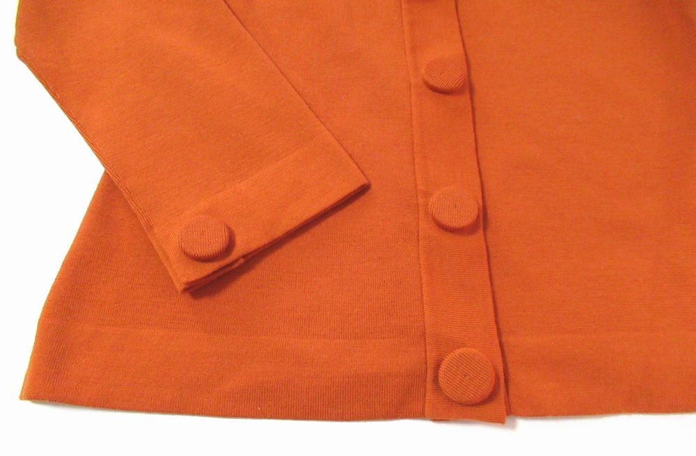 ♪FOXEY BOUTIQUE(フォクシー)レディース/毛100%/カーディガン/ニットジャケット/落ち着いたオレンジ系/サイズ40_画像6