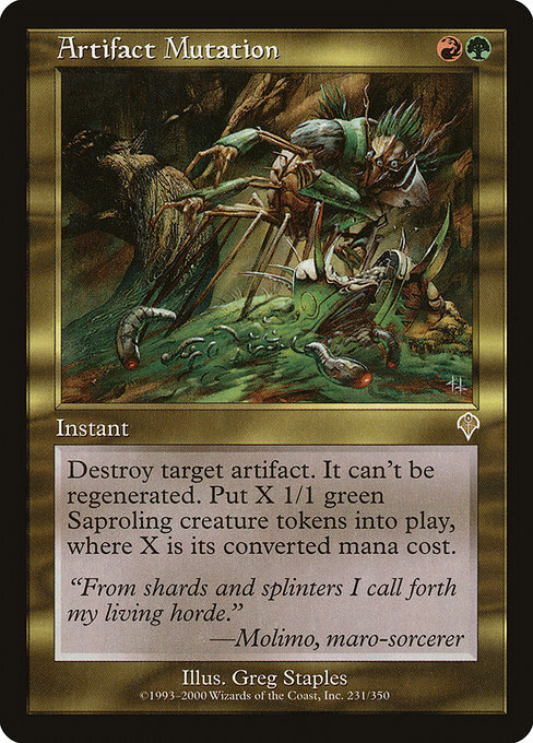 MTG ■金/英語版■ 《秘宝の突然変異/Artifact Mutation》インベイジョン INV_画像1