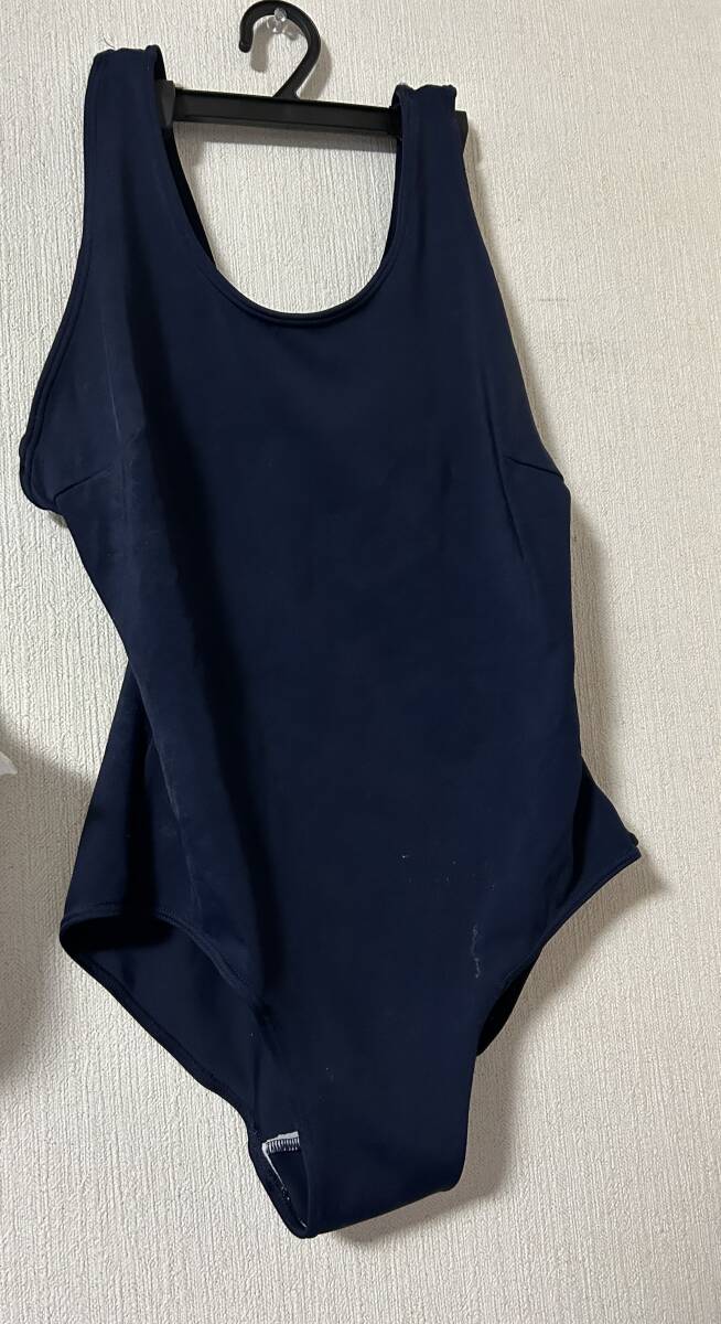 中古 スクール 競泳水着 レオタード タグ/裏布なし サイズ大きめ_画像1