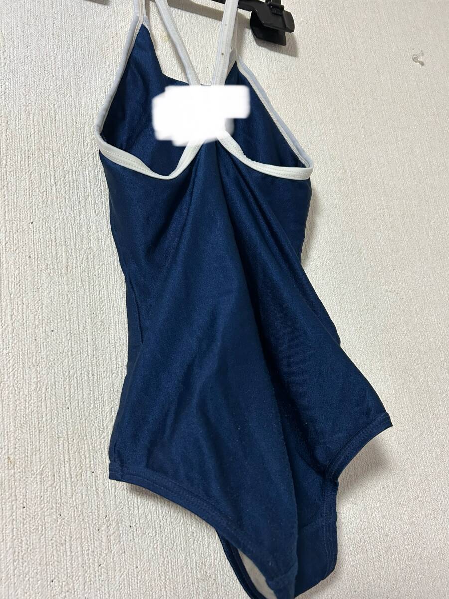 中古 スクール 競泳水着 記名あり 毛玉あり 140 パイピング_画像3
