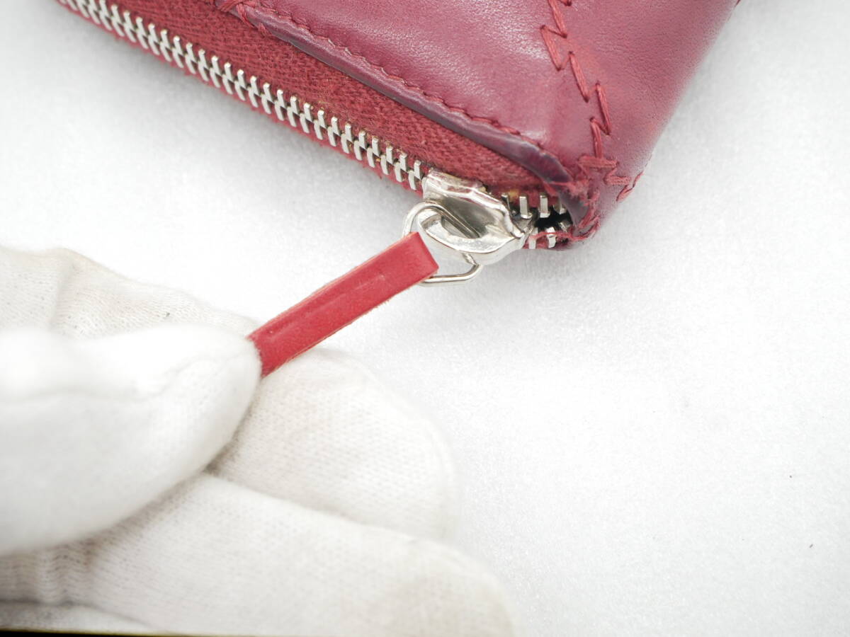 Chanel シャネル ウルトラステッチ マトラッセ ココマーク ロングウォレット ラウンドファスナー ボルドー 紫_画像4